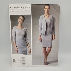 UNCUT Vogue Donna Karan Collection V1389 Jacket Top Skirt Suit Sewing Pattern